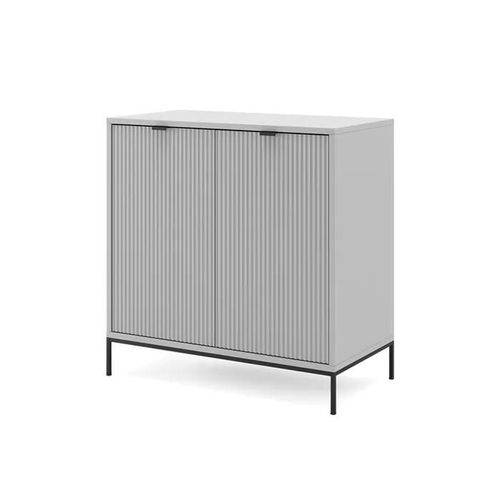 Vicco Commode Avec Tiroirs Eliza, Gris, 80 X 81.2 Cm Avec 2 Portes