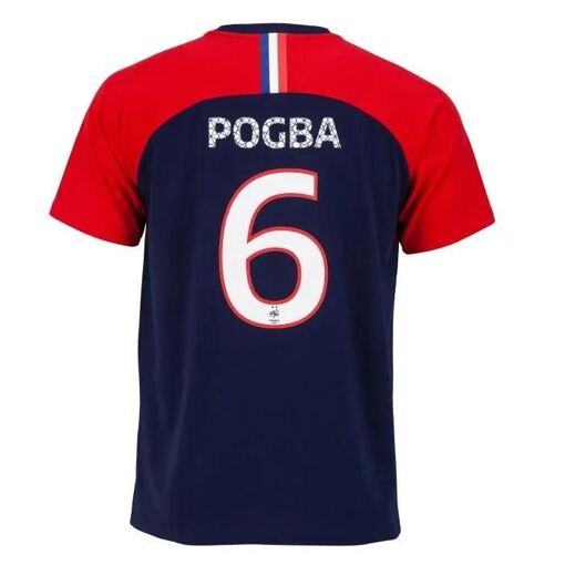 T-shirt Officiel Equipe De France De Football - Paul Pogba - Homme, Coton, Avec 2 étoiles