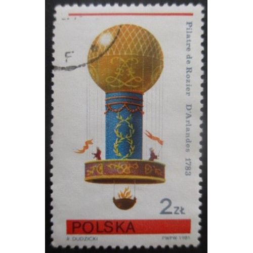 Pologne N°2546 Montgolfière Oblitéré