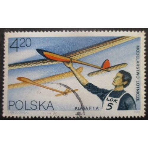 Pologne N°2576 Planeur Oblitéré