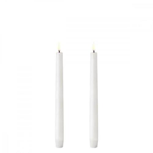 Lot De 2 Chandelles Led 2.3x25cm - Uyuni - Blanc -