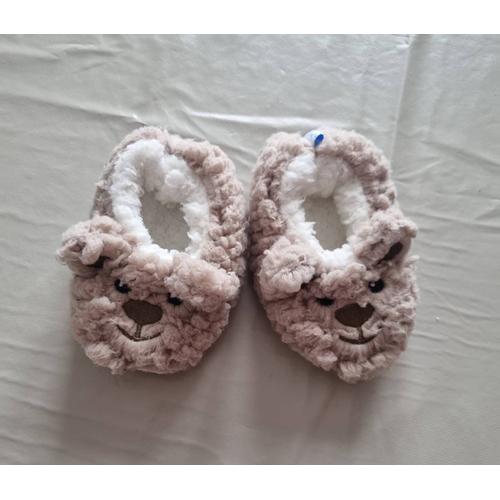 Chaussons Oursons  Fourrure Slumbies Taille 3/6 Mois