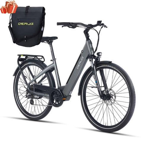 Deruiz Vtt Électrique 28 Pouces, Vélo Électrique Ville Pour Femmes Et Hommes, 250w/48v/13,4ah, Moteur 55nm, Pedelec Trekking, Vitesse 25km/H