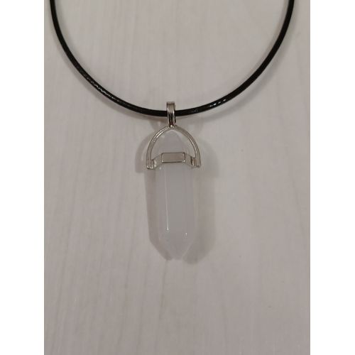 Collier Chakras Cristal Blanc