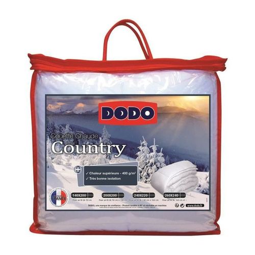 Dodo Couette Chaude 400gr/M2 Country 200x200 Cm Blanc