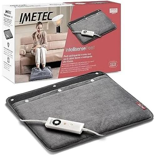 Chauffe-pieds électrique Imetec Intellisense - Tissu Doux Sherpa, 5 Températures, Arrêt Automatique