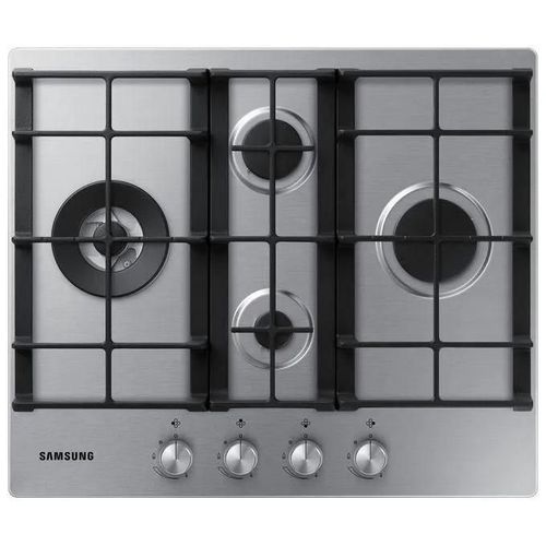 Samsung NA64H3031BS Intégré Gaz Noir, Acier inoxydable - Plaque (Intégré, Gaz en acier inoxydable, Noir, Acier inoxydable, 1000 W, E