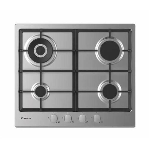 Cuisinière à gaz Candy CHG6BR4WX - Inox - 4 brûleurs - Fonte - 1000 W