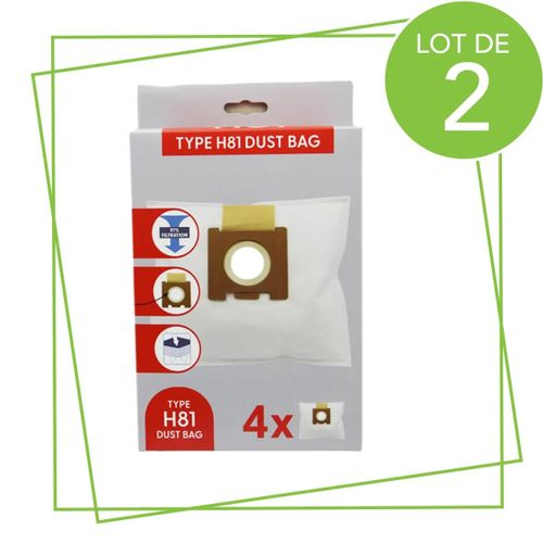Lot de 2 boîtes de 4 sacs microfibre H81 Aspirateur (35601865 HOOVER)