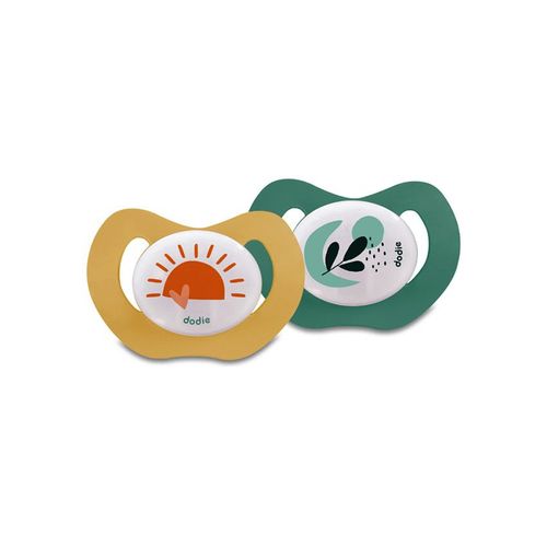 Lot De 2 Sucettes Physiologique En Silicone 0-6m Jour Et Nuit (Modèle Aléatoire) - Multicolore