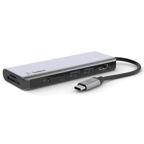 Belkin CONNECT USB-C 7-in-1 Multiport Adapter - Station d'accueil - USB-C - HDMI