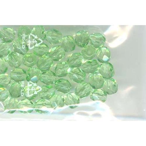 60 Perles Facettes 4mm Peridot