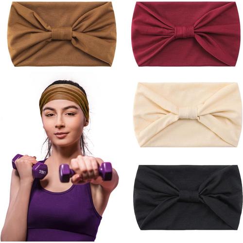 4pcs Bandeaux, Bandeaux Pour Cheveux Pour Femmes Bandes De Cheveux Pour Femmes Large Bandeau Pour Femmes ¿¿Charpe De Cheveux Bandeaux ¿¿Lastiques Large Doux Dames Bandeau Boho Bandeau