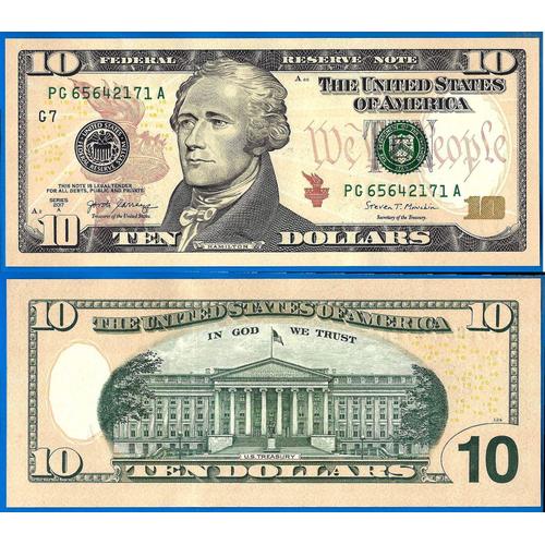 Usa 10 Dollars 2017 A Neuf Mint Chicago G7 Suffixe A Us United States Billet Dollar