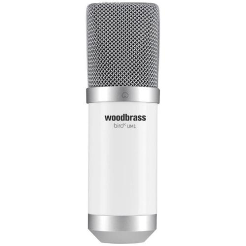 WOODBRASS Bird UM1 Blanc - Microphone USB Cardioïde à Condensateur PC / Mac pour Enregistrement Home Studio Mao Streaming Podcast