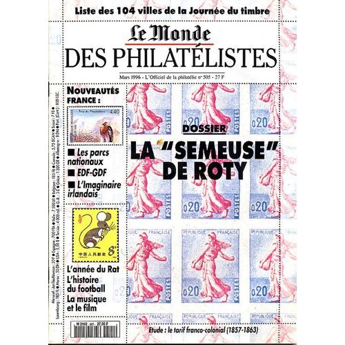 Le Monde Des Philatélistes N° 505 : La "Semeuse" De Roty