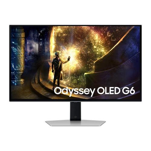 Samsung Odyssey OLED G6 S27DG610SU - G61SD Series - moniteur OLED - jeux - 27" - 2560 x 1440 QHD @ 240 Hz - 250 cd/m² - 1000000:1 - HDR10, HDR10+ Gaming - 0.03 ms - 2xHDMI, DisplayPort - argent