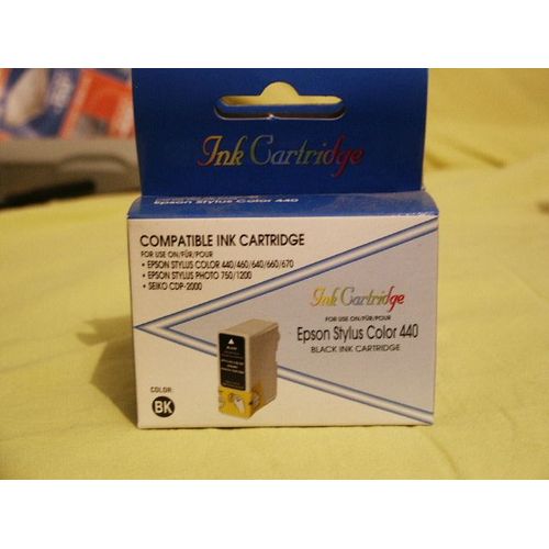 Cartouche D'Encre Epson Stylus Photo 440/460/640/660/750/1200 Noire Marque Kores