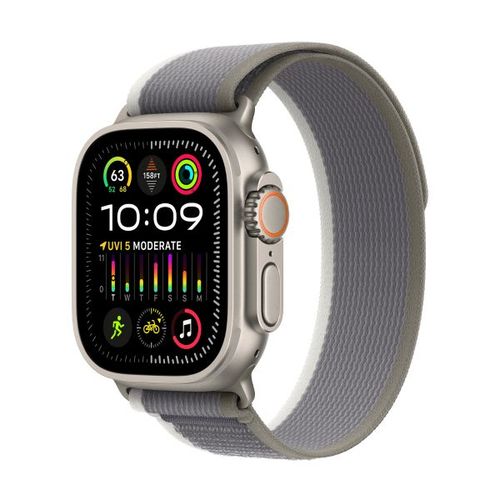 Apple Watch Ultra 2 Gps + Cellular 49mm Titanio Con Correa Trail Loop Verde-Gris - Talla S-M