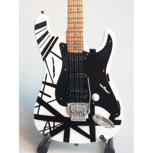 Guitare Miniature Stratocaster Blanche De Van Halen Premier Album