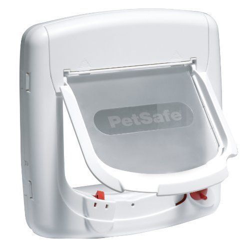 Petsafe Staywell Magnetic Deluxe Porte Magnétique Pour Chats Jusqu'à 7 Kg, Blanche.