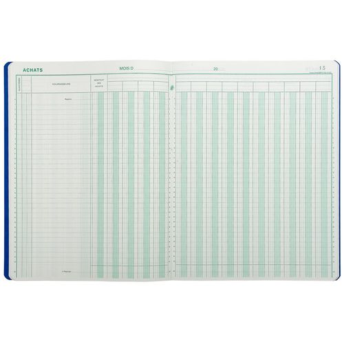 Exacompta Piqure 32x25cm Achats 15 Colonnes Sur 2 Pages 33 Lignes 80pages