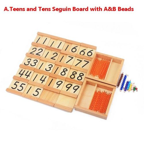 Planche Des Dizaines Seguin Montessori,Jouets D'enseignement Des Maths Pour Adolescents Avec Barres De Perles,Jouets - A[E32906852]
