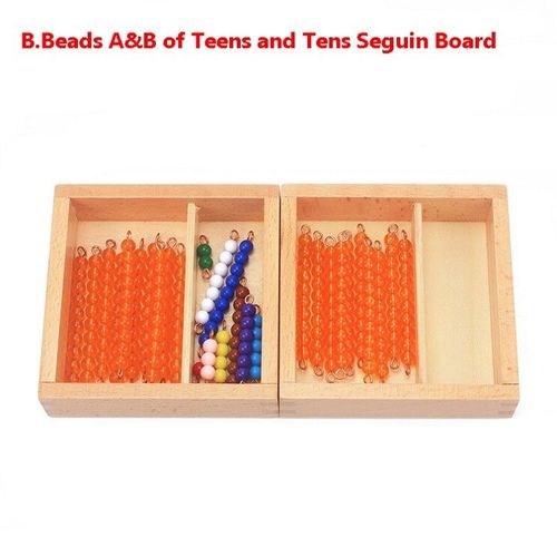 Planche Des Dizaines Seguin Montessori,Jouets D'enseignement Des Maths Pour Adolescents Avec Barres De Perles,Jouets - B[E42036258]