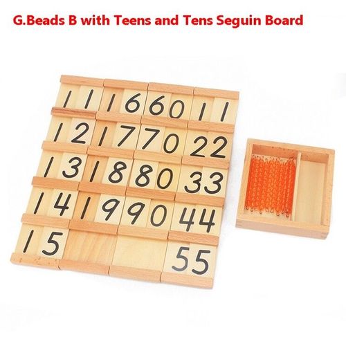 Planche Des Dizaines Seguin Montessori,Jouets D'enseignement Des Maths Pour Adolescents Avec Barres De Perles,Jouets - G[B97759148]