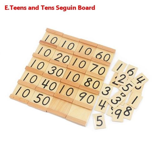 Planche Des Dizaines Seguin Montessori,Jouets D'enseignement Des Maths Pour Adolescents Avec Barres De Perles,Jouets - E[F89016289]
