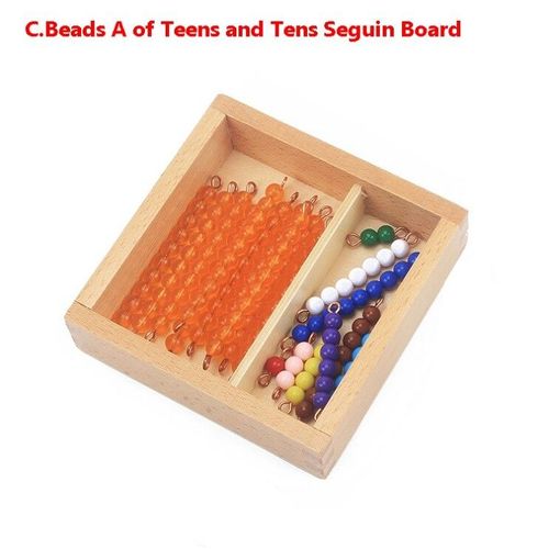 Planche Des Dizaines Seguin Montessori,Jouets D'enseignement Des Maths Pour Adolescents Avec Barres De Perles,Jouets - C[F40977322]