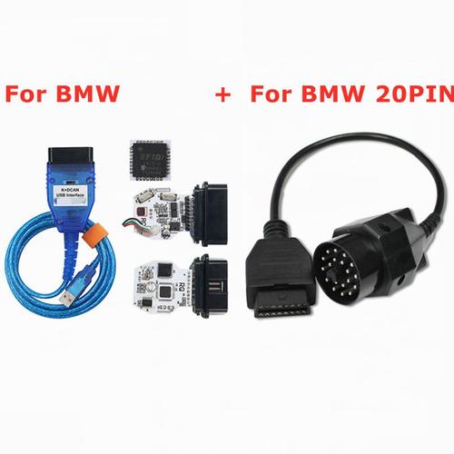 Wild De Diagnostic Pour Bmw K + Dlilk + Lilk-Line Avec Commutateur Ftdi Ft232atv Obdii,Câble 20 Broches- Blue 20pin