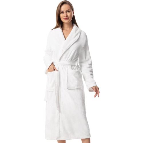 Peignoir De Bain Femme Velours Peignoir Long Polaire Peignoir Hiver Robe