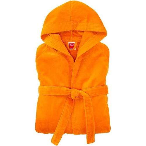 Miami Velour Peignoir De Bain Unisexe En Coton Avec Capuche,Orange,Xl