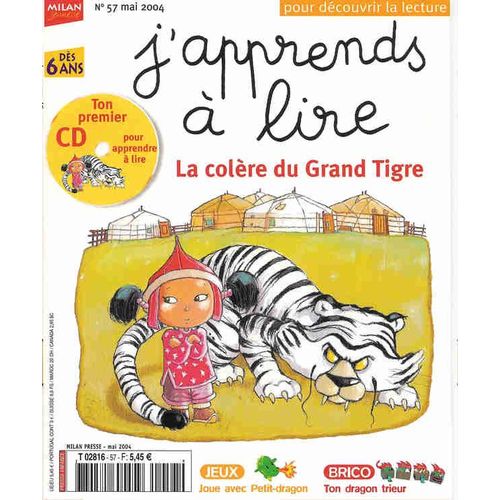 J'apprends À Lire N° 57 : La Colère Du Grand Tigre