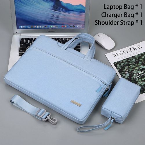 Pochette en bandoulière pour ordinateur portable,porte-documents,compatibilité MacBook Air Pro M1 - Light Blue A-11inch 12inch