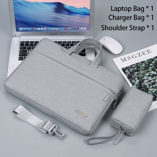 Pochette en bandoulière pour ordinateur portable,porte-documents,compatibilité MacBook Air Pro M1 - Light Gray A-11inch 12inch