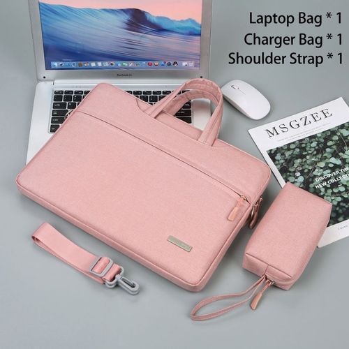 Pochette en bandoulière pour ordinateur portable,porte-documents,compatibilité MacBook Air Pro M1 Lenovo Dell - Pink A-11inch 12inch