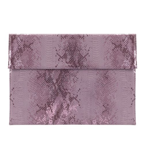 Pochette en cuir PU Croco pour ordinateur portable,étui gratuit pour Macbook Air Pro Retina 13 "15"- python purple-13