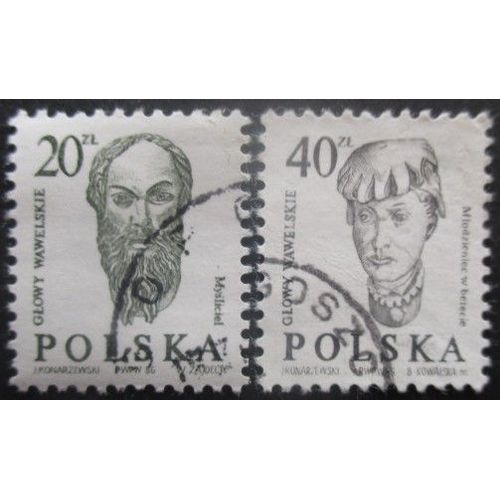 Pologne N°2846 Et 2847 Sculptures Oblitérés
