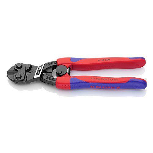 Knipex CoBolt 71 32 200 Coupe-boulons compact atramentisé noir poignées effilées à gaine multimatière 200 mm