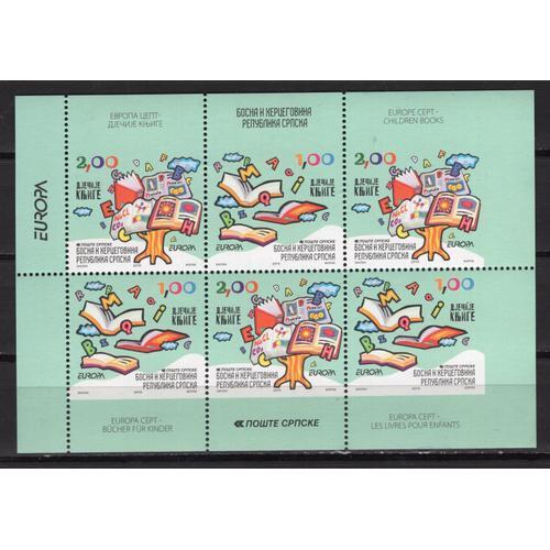 Serbie De Bosnie 2010 Paire Europa Feuille Complete Issue Du Carnet Neuf** Yvert N° 460a-60b