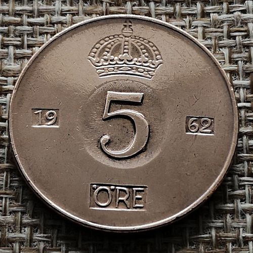 Monnaie Suède - 1962 - 5 Öre Gustaf Vi Adolf - F0155