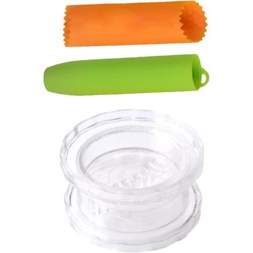 3 Pièces Presse-Ail Plastique, Silicone L'ail Éplucheur Rouleau, Mini Hachoir À Ail Presse, Pour Oignons, Poivrons, Ail, Carottes