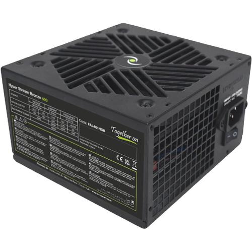 Alimentation ATX Hyper Stream Bronze 400W pour PC évolués avec Carte Graphique NVIDIA GeForce GTX-RTX,Ventilateur Silencieux,connecteurs PCI-E,CPU 4+4,SATA,Molex