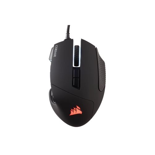 CORSAIR Scimitar Elite - Souris - RGB - optique - 16 boutons - sans fil, filaire - 2.4 GHz, Bluetooth, USB - récepteur sans fil USB Slipstream