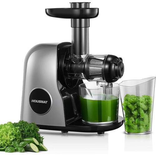 Extracteur De Jus De Fruits Et Légumes, Extracteur Jus Avec Moteur Silencieux, Slow Juicer Nutriments Maximaux - 90% Jus Pureté, Extracteur Jus De Fruits Et Légumes, Fonction Inverse