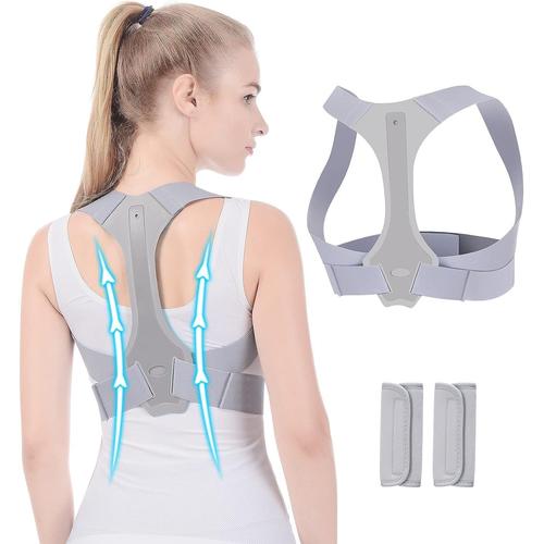 Correcteur De Posture Dos Posture Correcteur Réglable Idéal Pour Soulager Les Douleurs Dorsales, Thoraciques, Cou Et Épaules - Pour Hommes Femmes Et Adolescents Lavable Et Ajustable -L