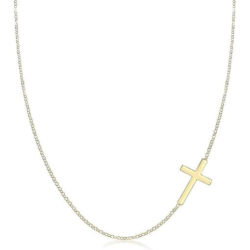 Collier Pendentif Dames Classique Croix Or 925 Dames