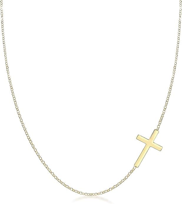 Collier Pendentif Dames Classique Croix Or 925 Dames